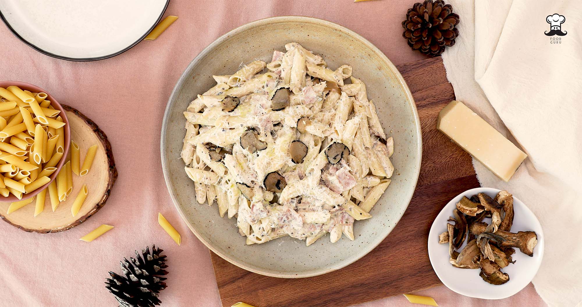 Penne with Truffle Cream Sauce